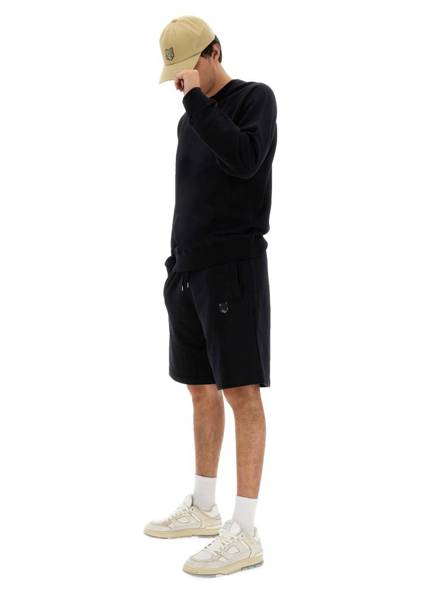 MAISON KITSUNÉ FELPA "FOX HEAD" IN COTONE