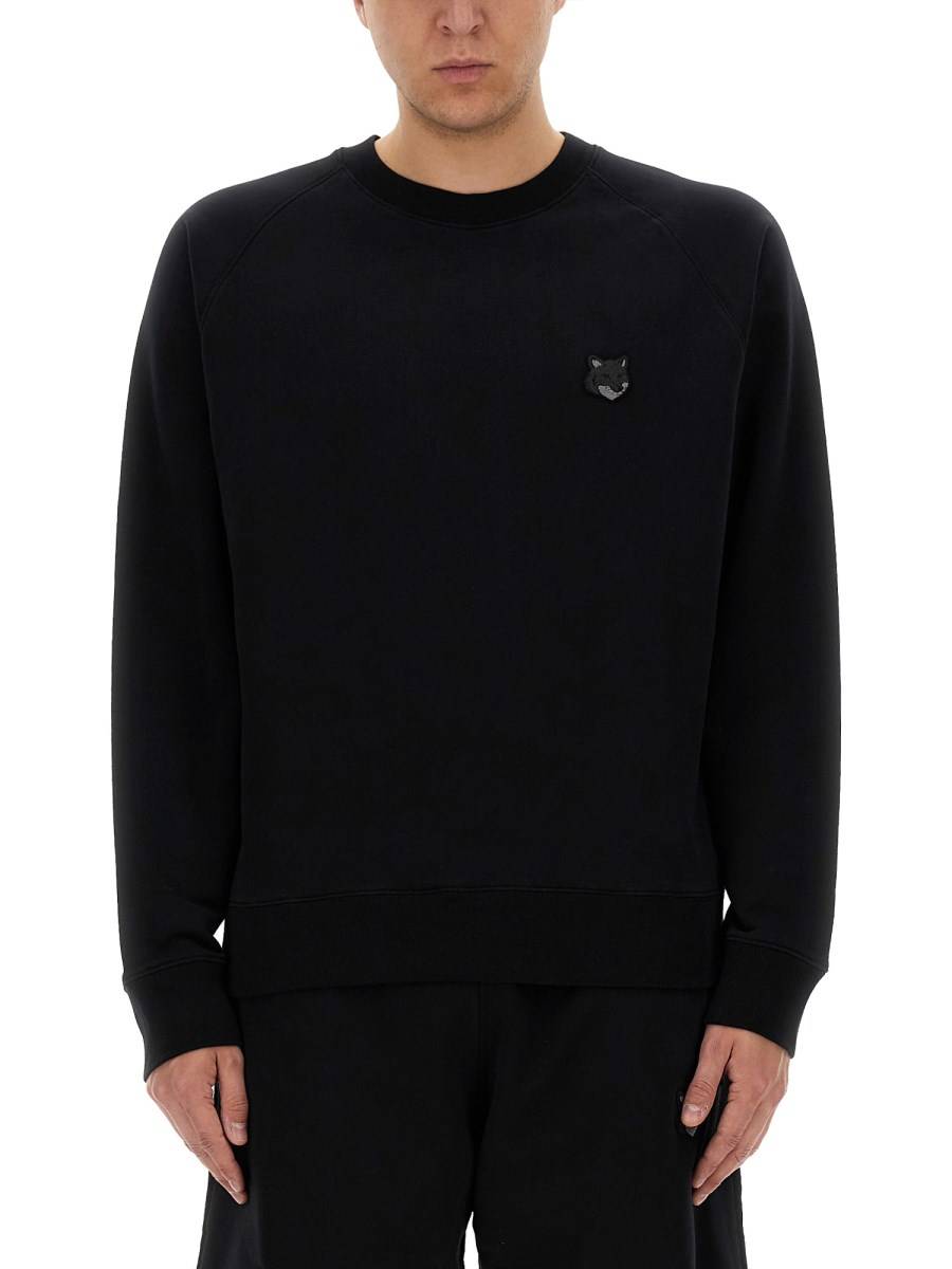 MAISON KITSUNÉ FELPA "FOX HEAD" IN COTONE