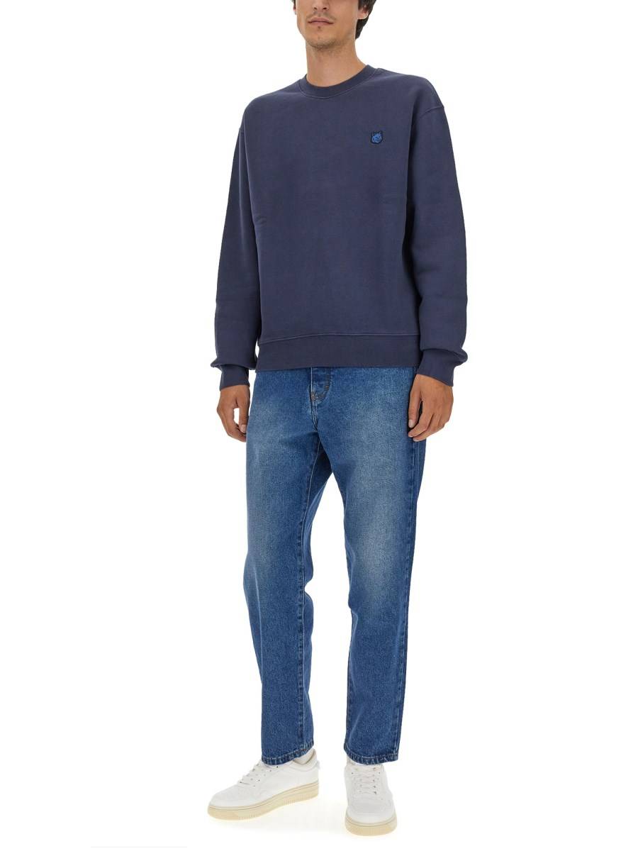 MAISON KITSUNÉ FELPA IN COTONE CON LOGO