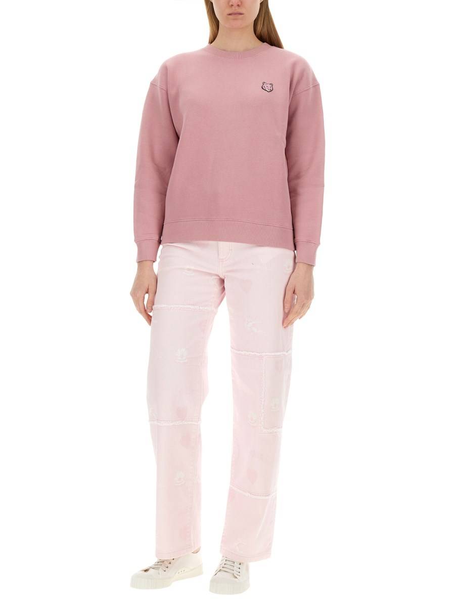 MAISON KITSUNÉ FELPA IN COTONE CON PATCH BABY FOX