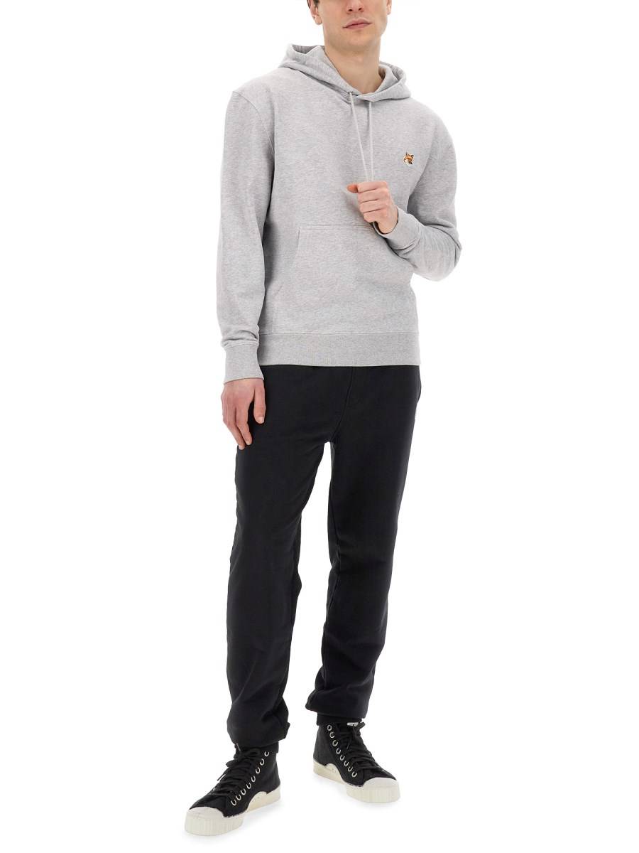 MAISON KITSUNÉ FELPA IN COTONE CON PATCH FOX