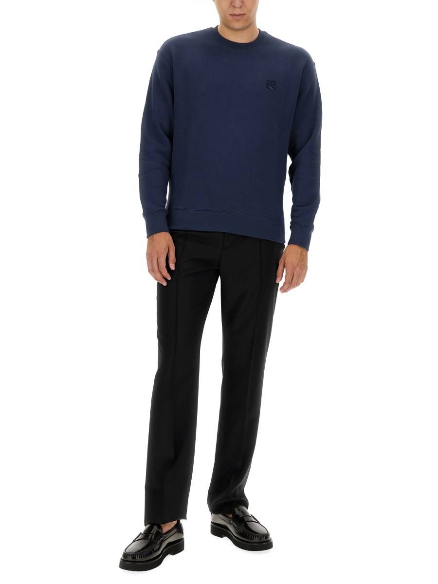 MAISON KITSUNÉ FELPA IN COTONE CON PATCH FOX