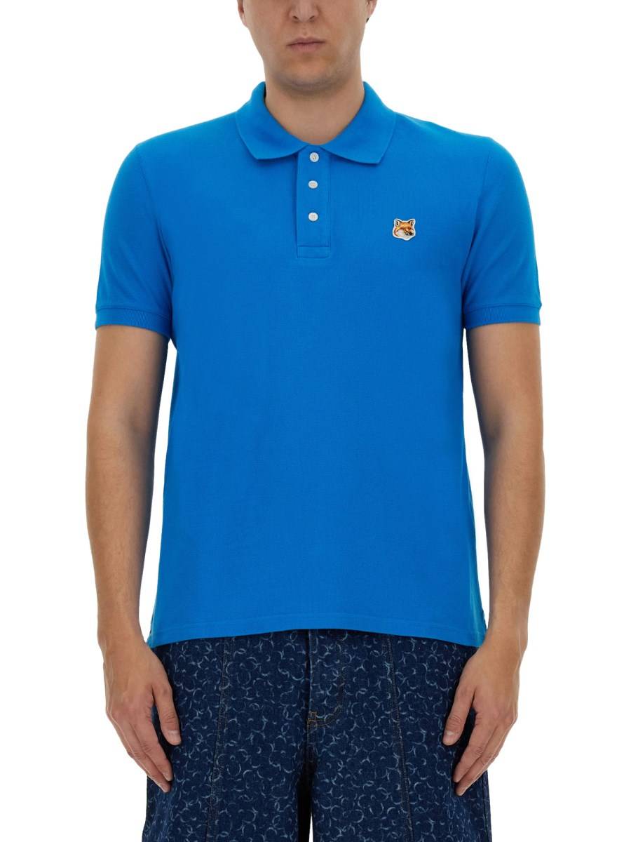 MAISON KITSUNÉ POLO FOX HEAD IN COTONE