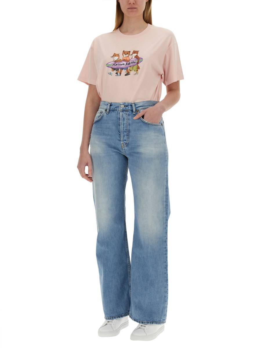 MAISON KITSUNÉ T-SHIRT CON STAMPA