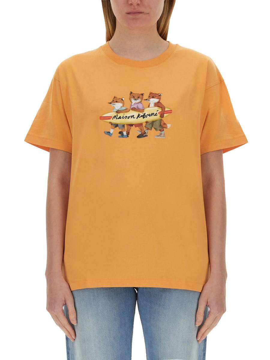 MAISON KITSUNÉ T-SHIRT CON STAMPA