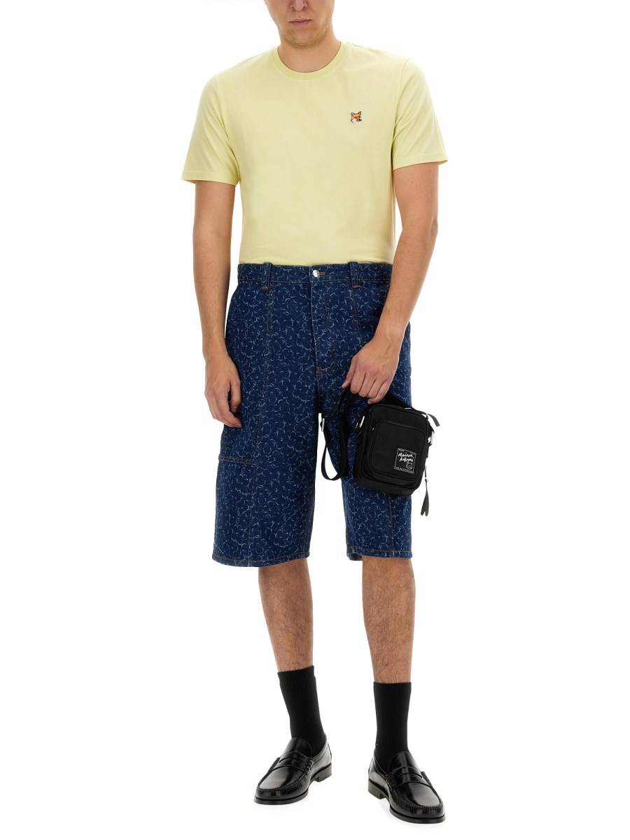 MAISON KITSUNÉ T-SHIRT "FOX HEAD" IN COTONE