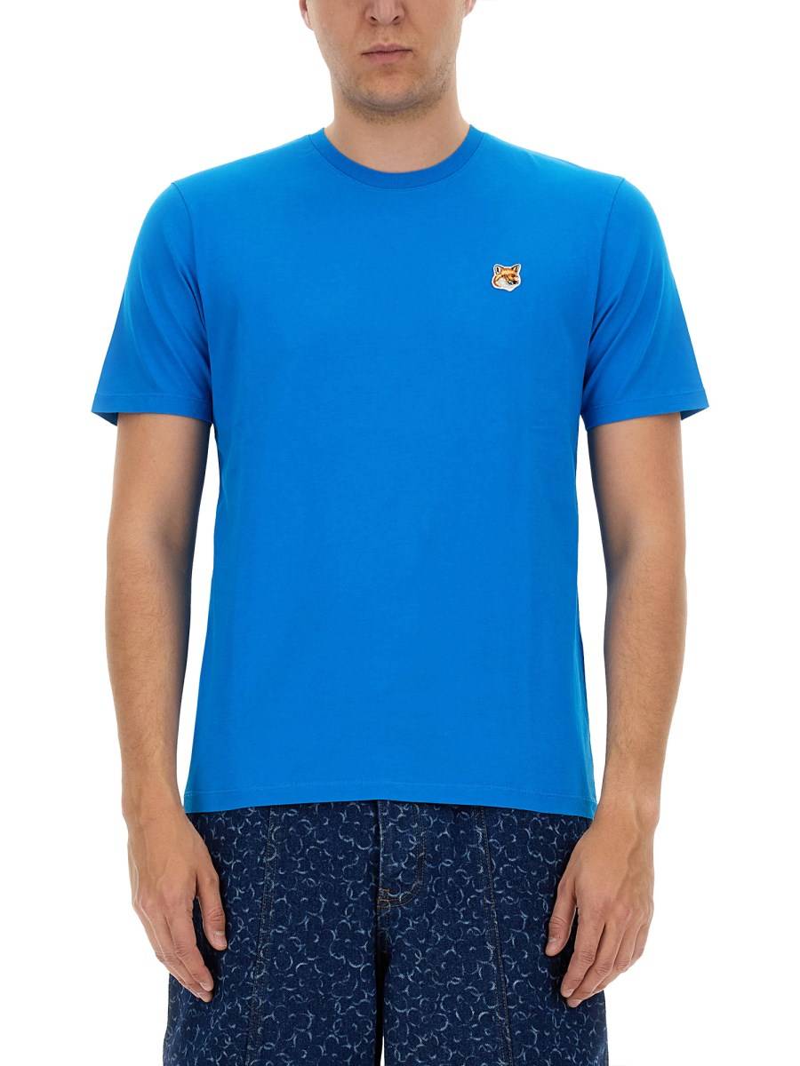 MAISON KITSUNÉ T-SHIRT "FOX HEAD" IN COTONE