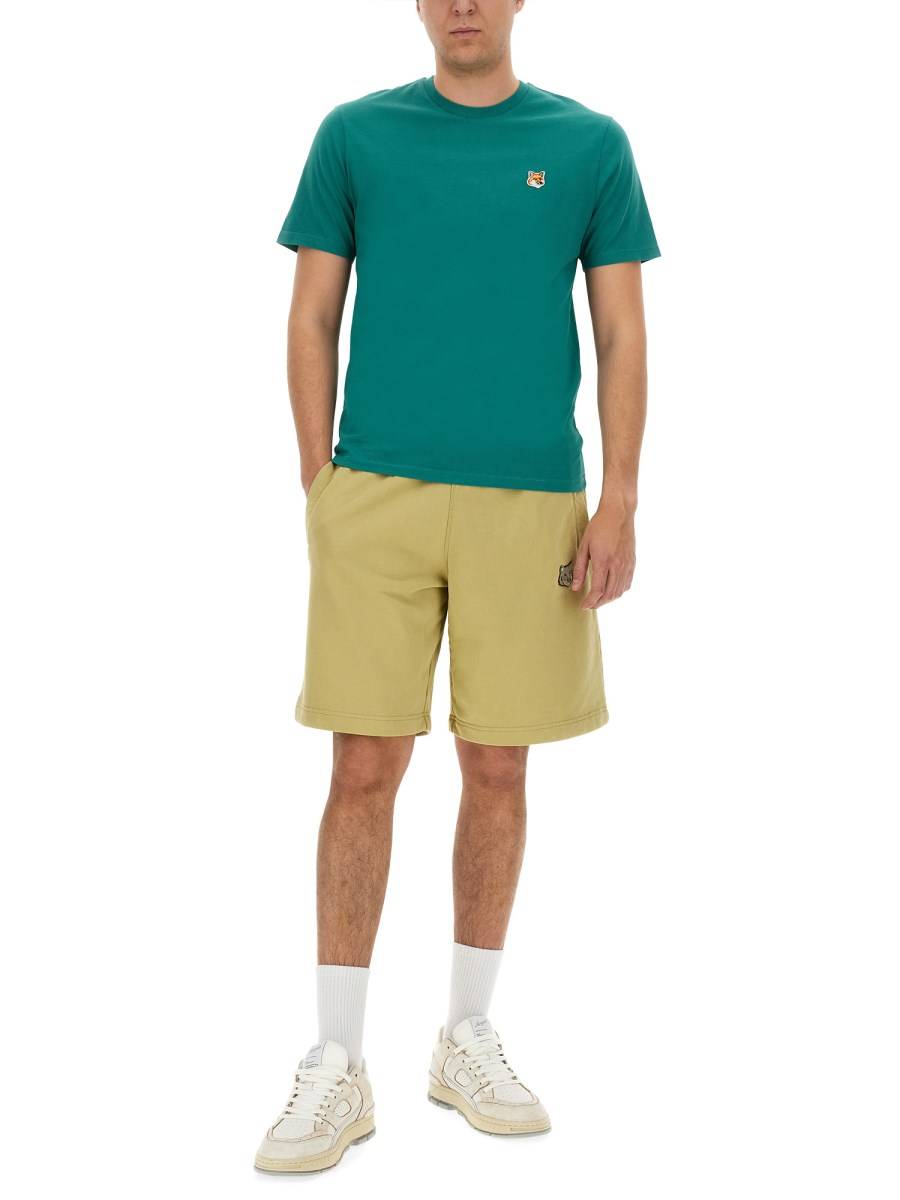 MAISON KITSUNÉ T-SHIRT FOX HEAD IN COTONE