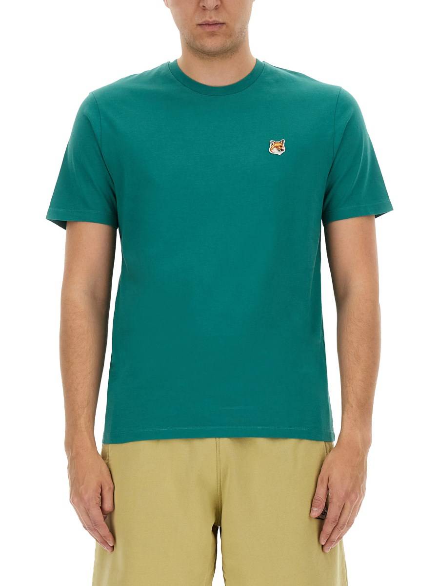 MAISON KITSUNÉ T-SHIRT FOX HEAD IN COTONE