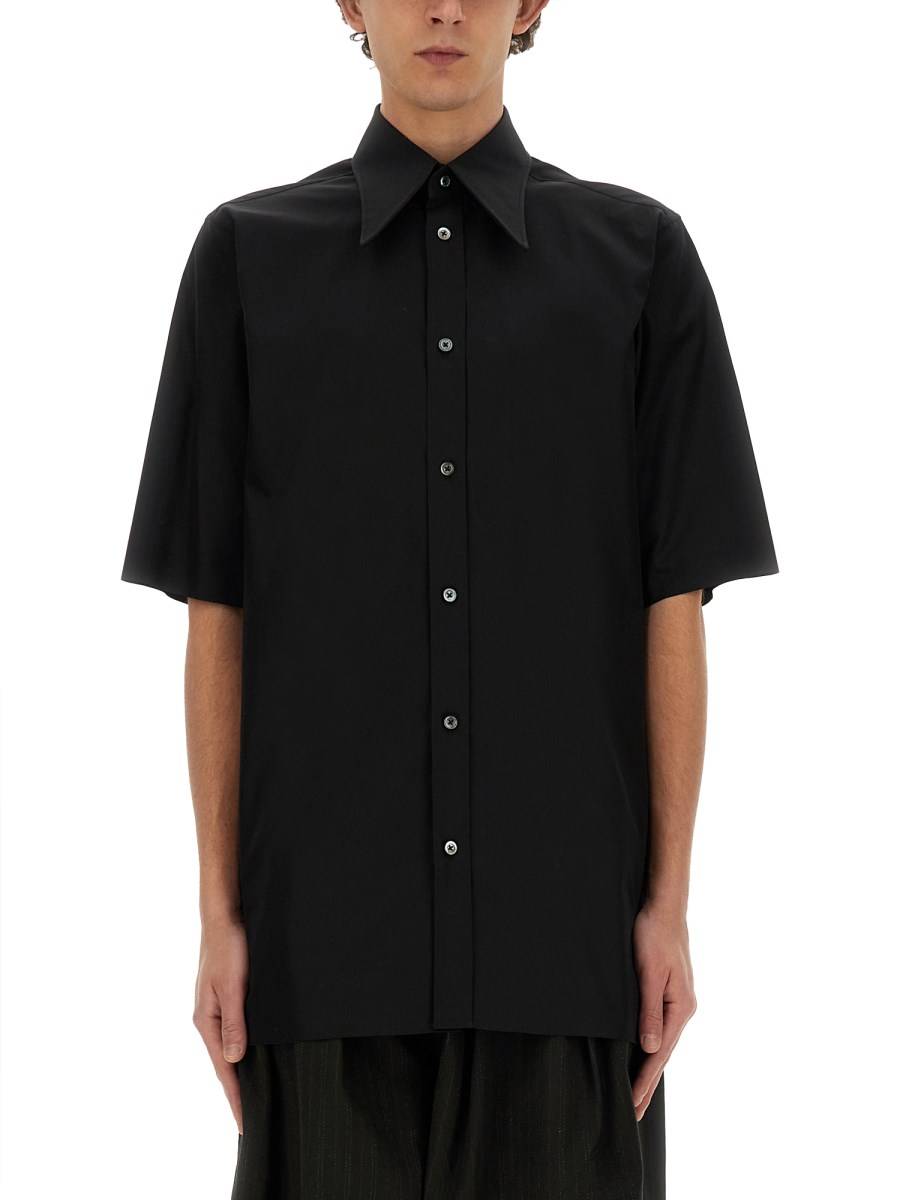 MAISON MARGIELA CAMICIA IN COTONE A MANICHE CORTE