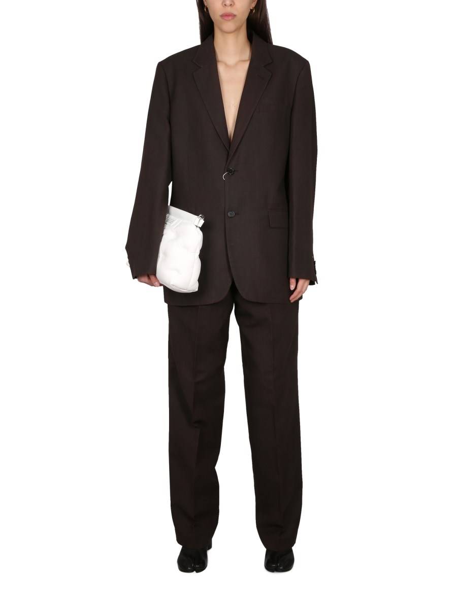 MAISON MARGIELA PANTALONE IN LANA-LINO