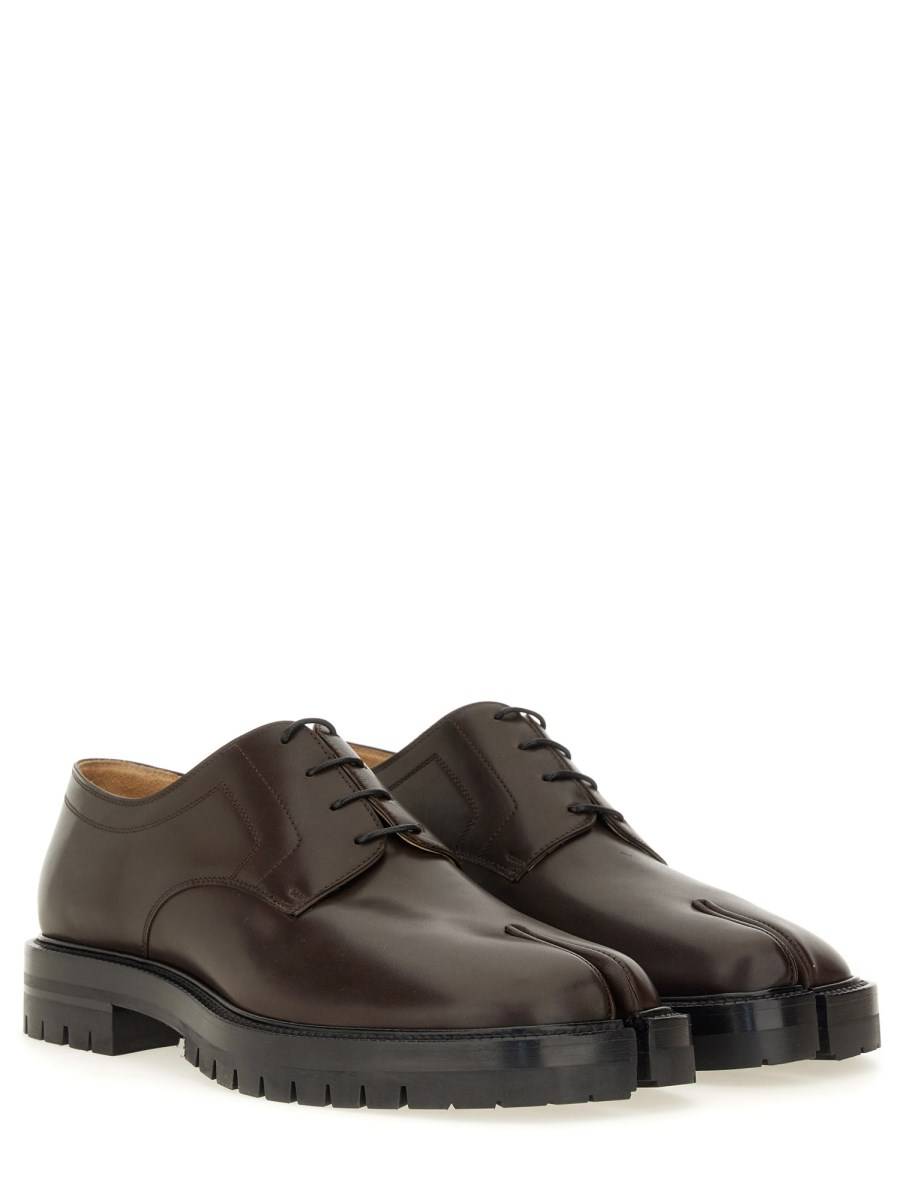 MAISON MARGIELA STRINGATA TABI IN PELLE