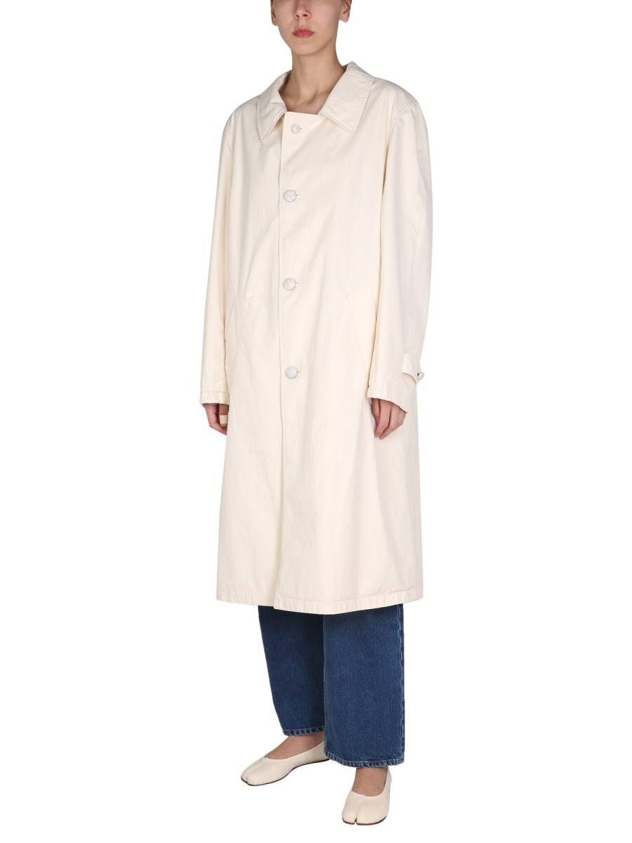 MAISON MARGIELA TRENCH IN COTONE MONOPETTO