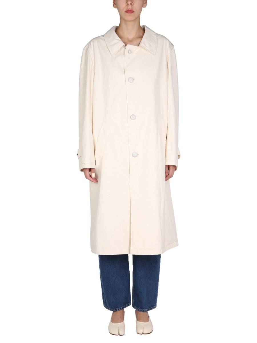 MAISON MARGIELA TRENCH IN COTONE MONOPETTO