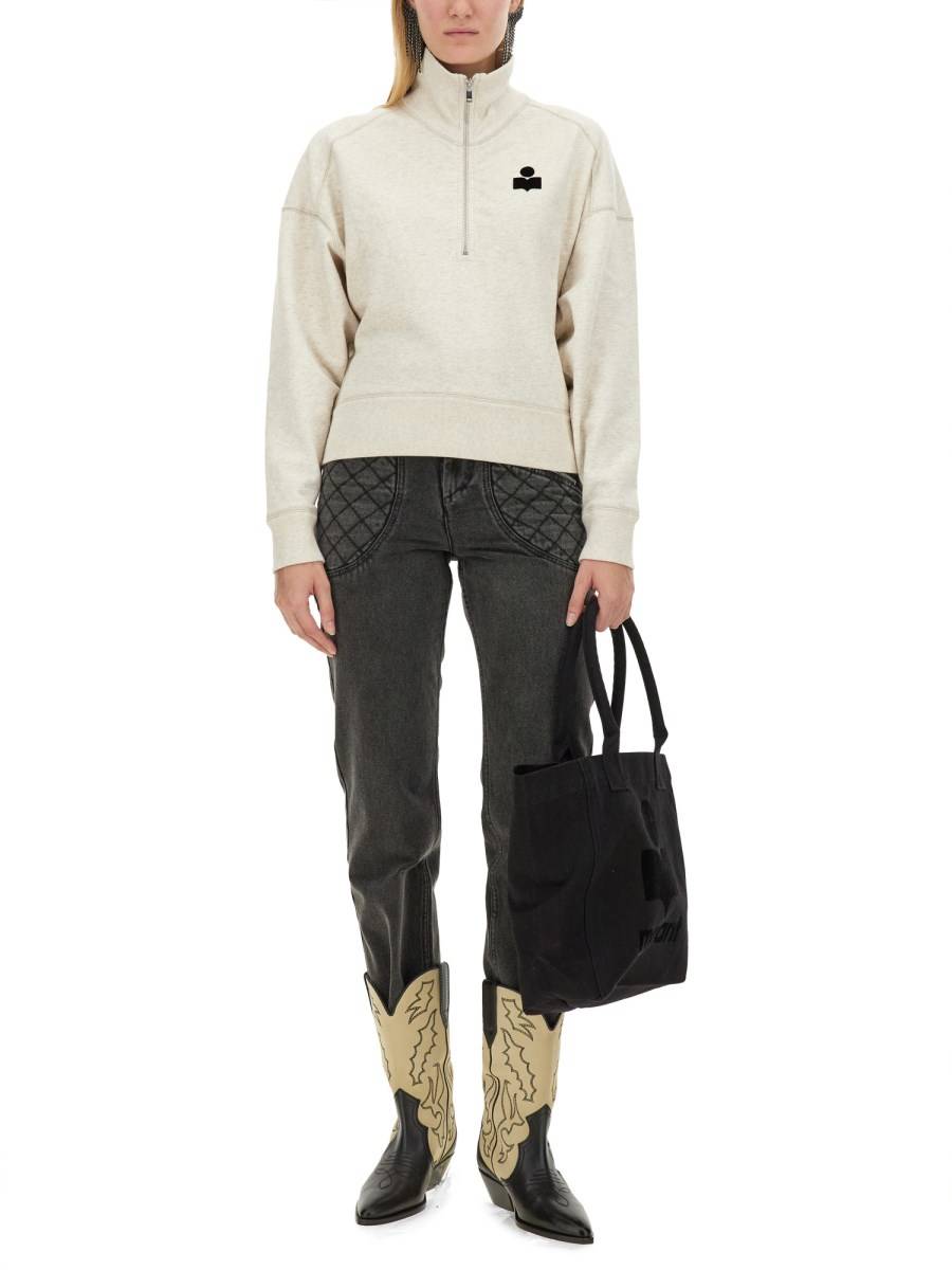 MARANT ÉTOILE FELPA ROSS IN COTONE