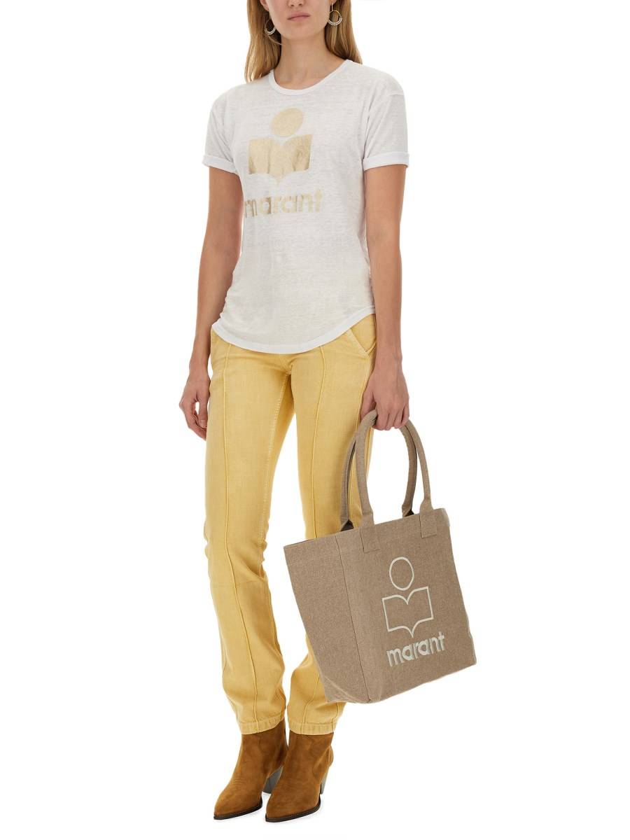 MARANT ÉTOILE T-SHIRT KOLDI IN LINO