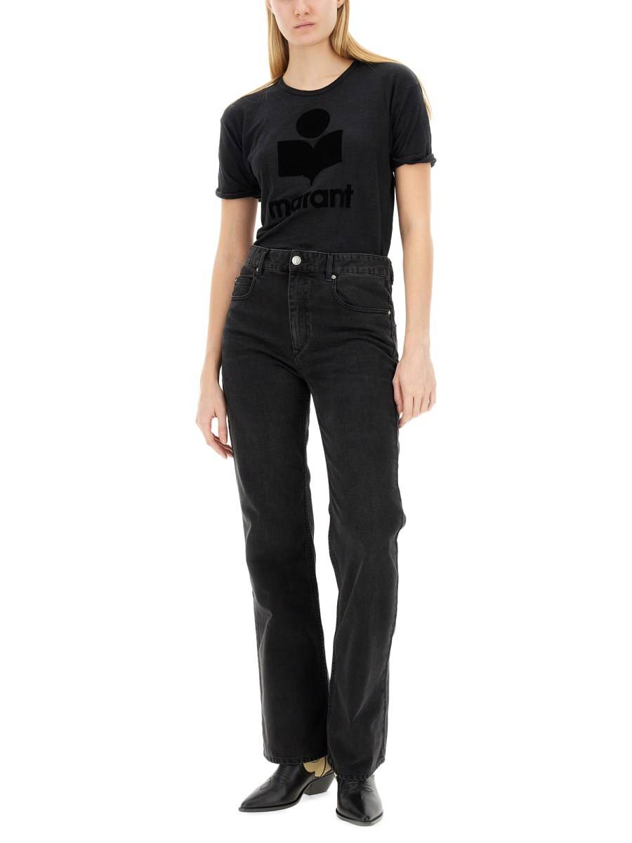 MARANT ÉTOILE T-SHIRT "KOLDI" IN LINO
