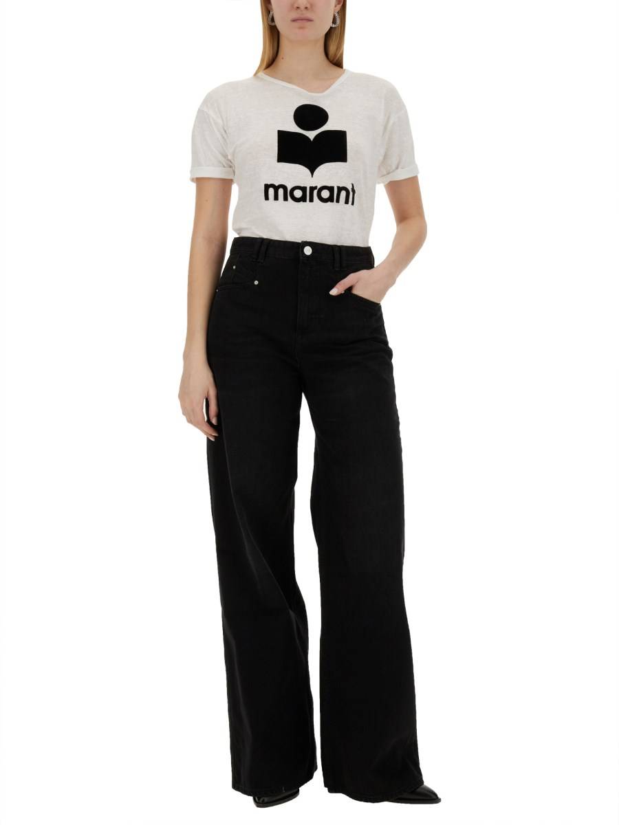 MARANT ÉTOILE T-SHIRT "KOLDI" IN LINO