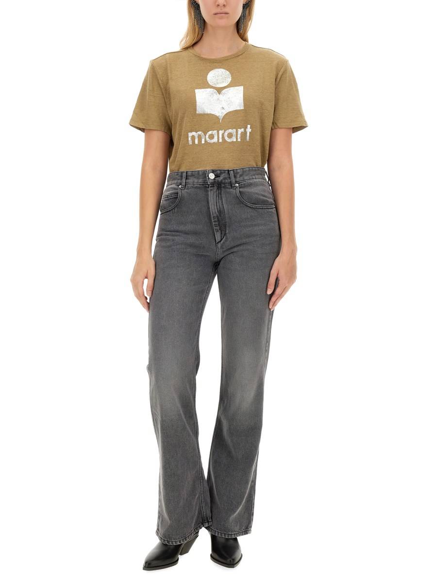 MARANT ÉTOILE T-SHIRT ZEWEL IN LINO