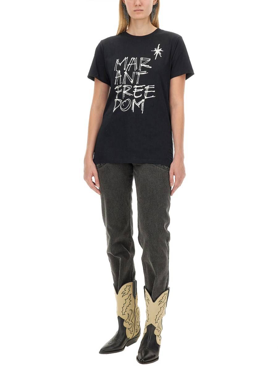 MARANT ÉTOILE T-SHIRT ZOELINE IN JERSEY DI COTONE