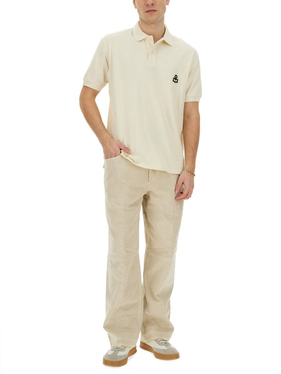 MARANT POLO CON LOGO IN PIQUE DI COTONE