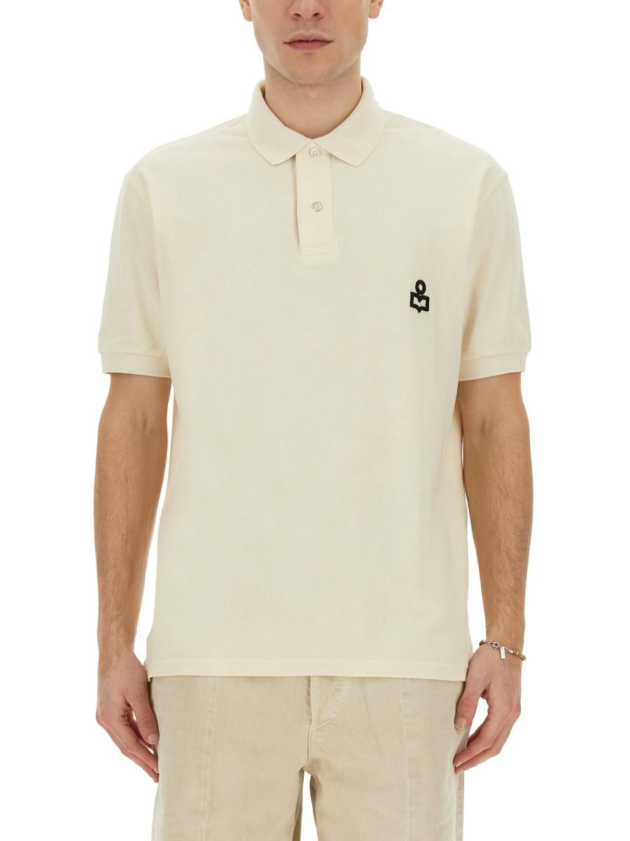 MARANT POLO CON LOGO IN PIQUE DI COTONE