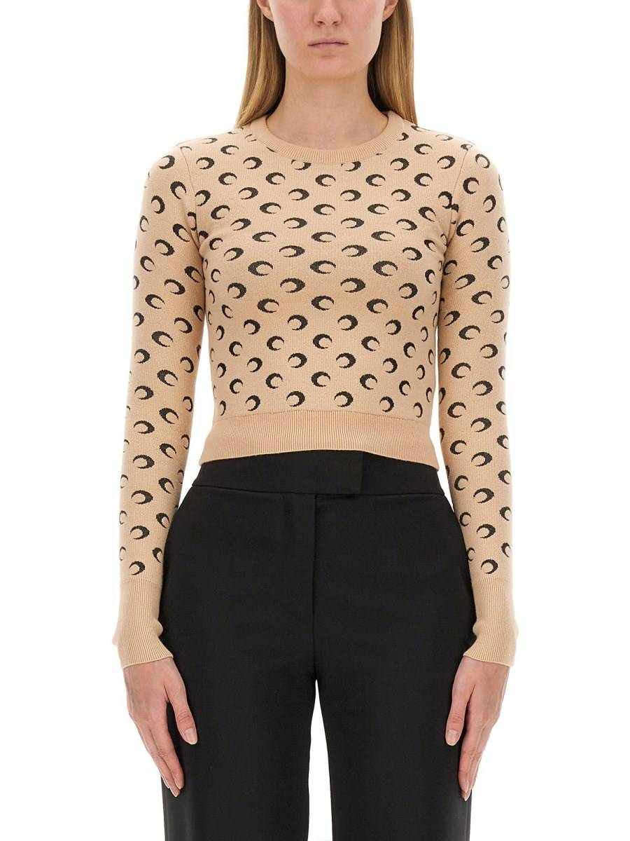 MARINE SERRE MAGLIA "MOON" ALL OVER