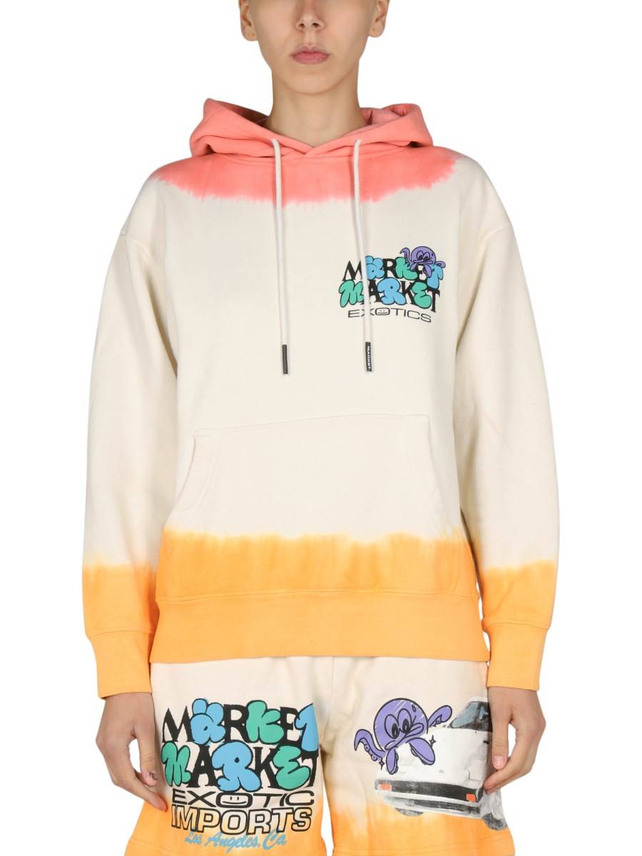 MARKET FELPA "EXOTIC" IN COTONE CON MOTIVO TIE-DYE