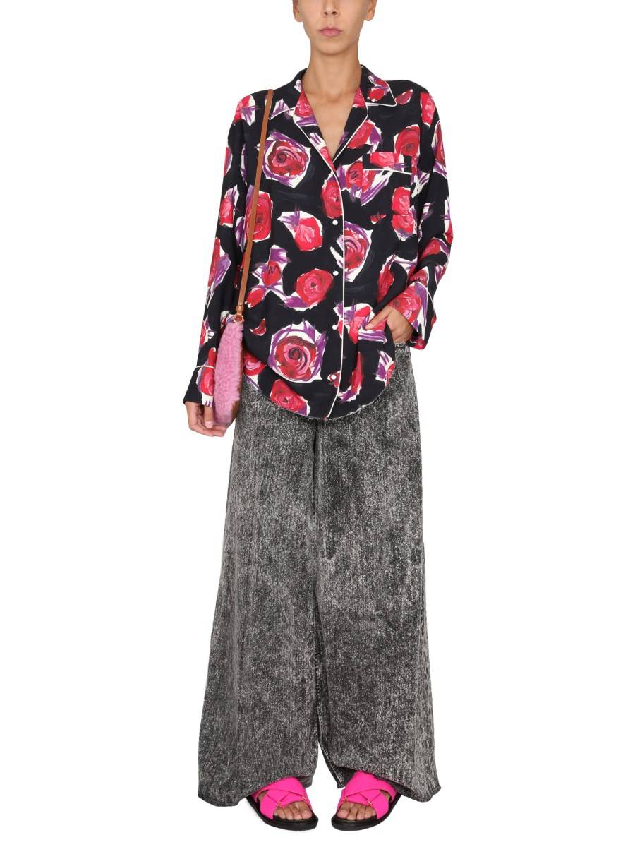 MARNI CAMICIA IN VISCOSA CON STAMPA FLOREALE
