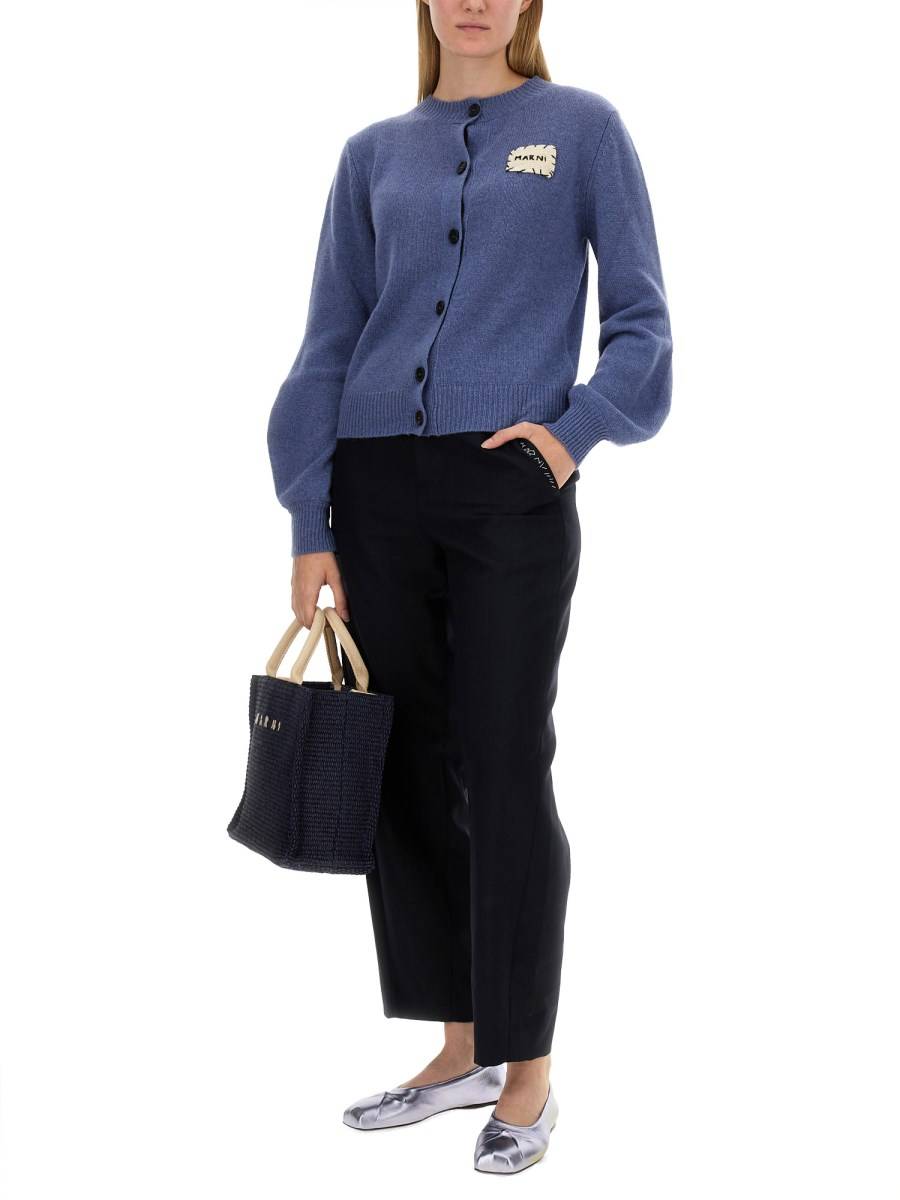 MARNI CARDIGAN IN CASHMERE CON LOGO