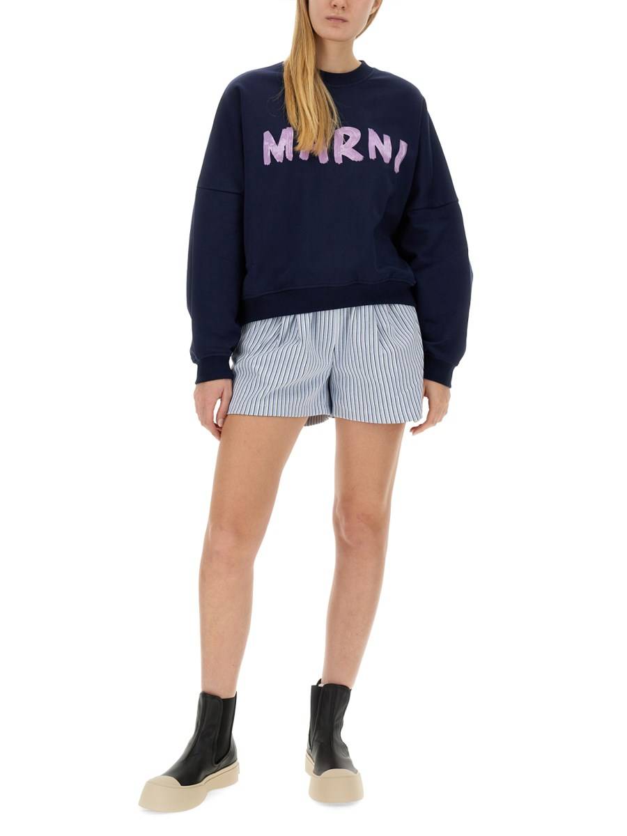 MARNI FELPA IN COTONE CON LOGO