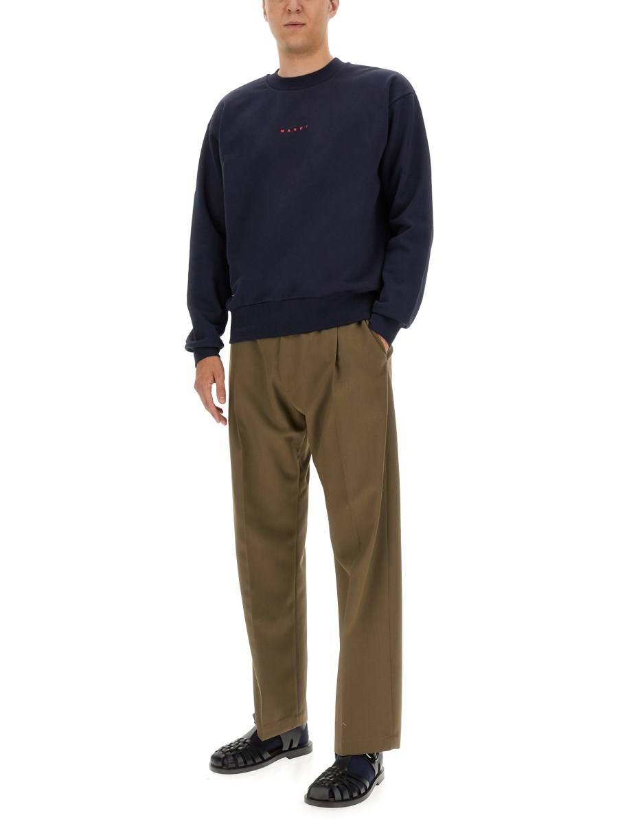 MARNI FELPA IN COTONE CON LOGO