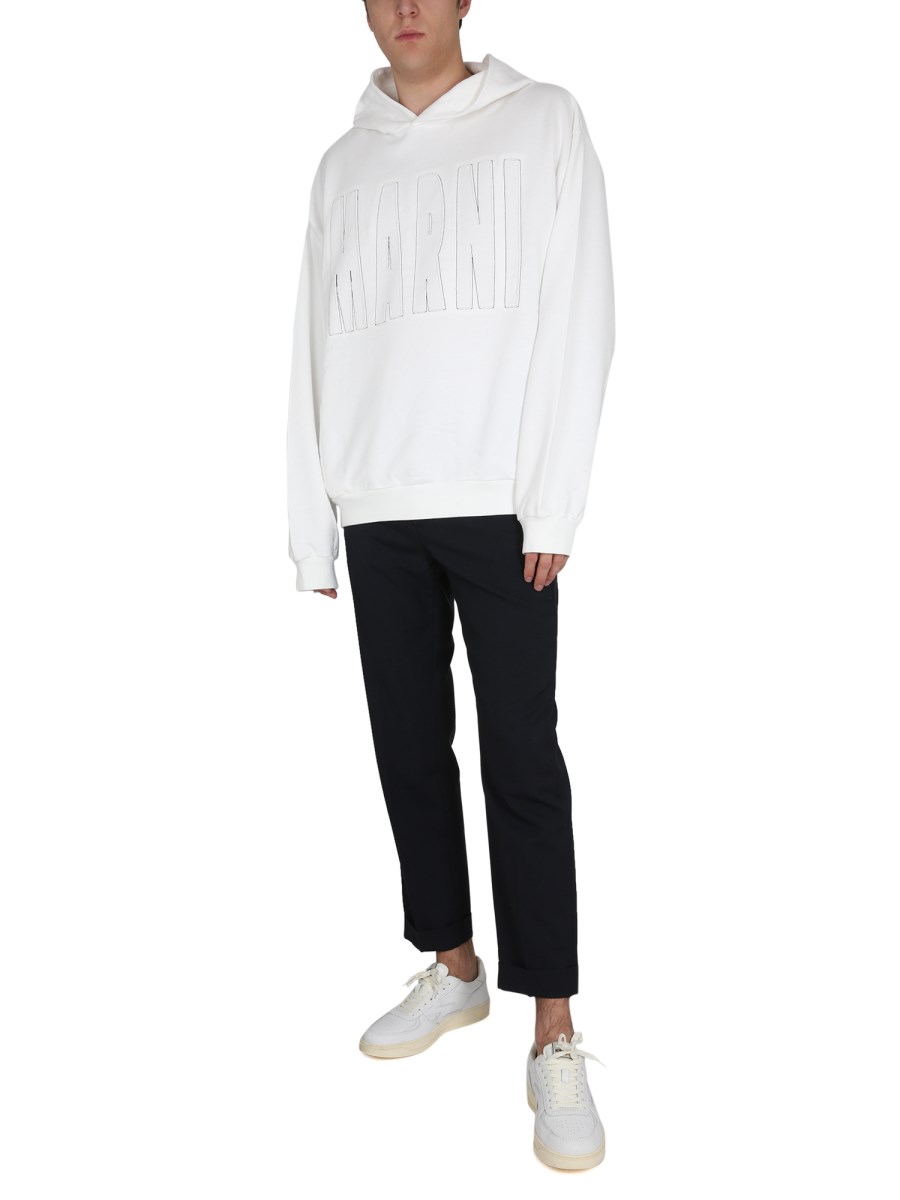 MARNI FELPA IN COTONE CON LOGO