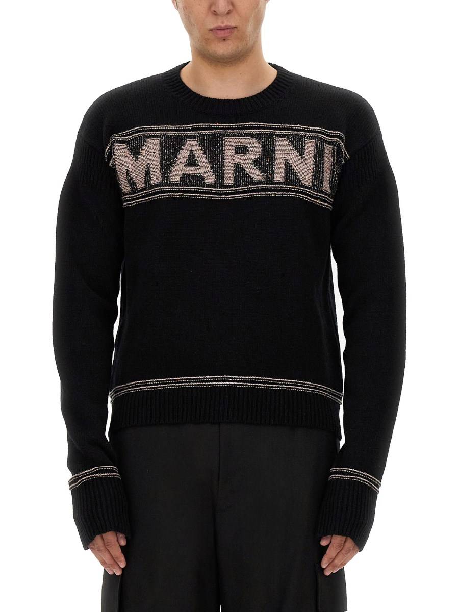 MARNI MAGLIA IN LANA CON LOGO