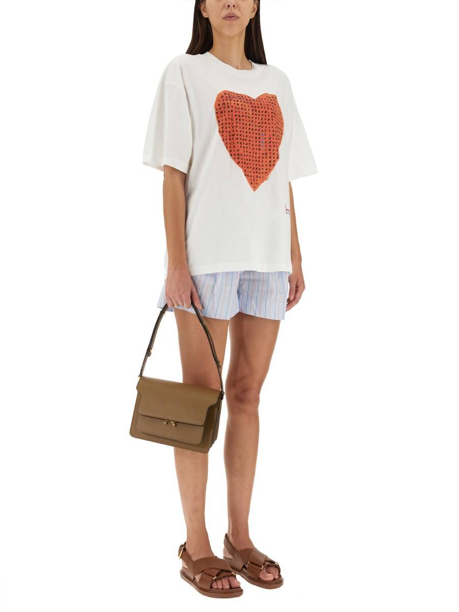 MARNI T-SHIRT CON STAMPA CUORE CRUCIPUZZLE