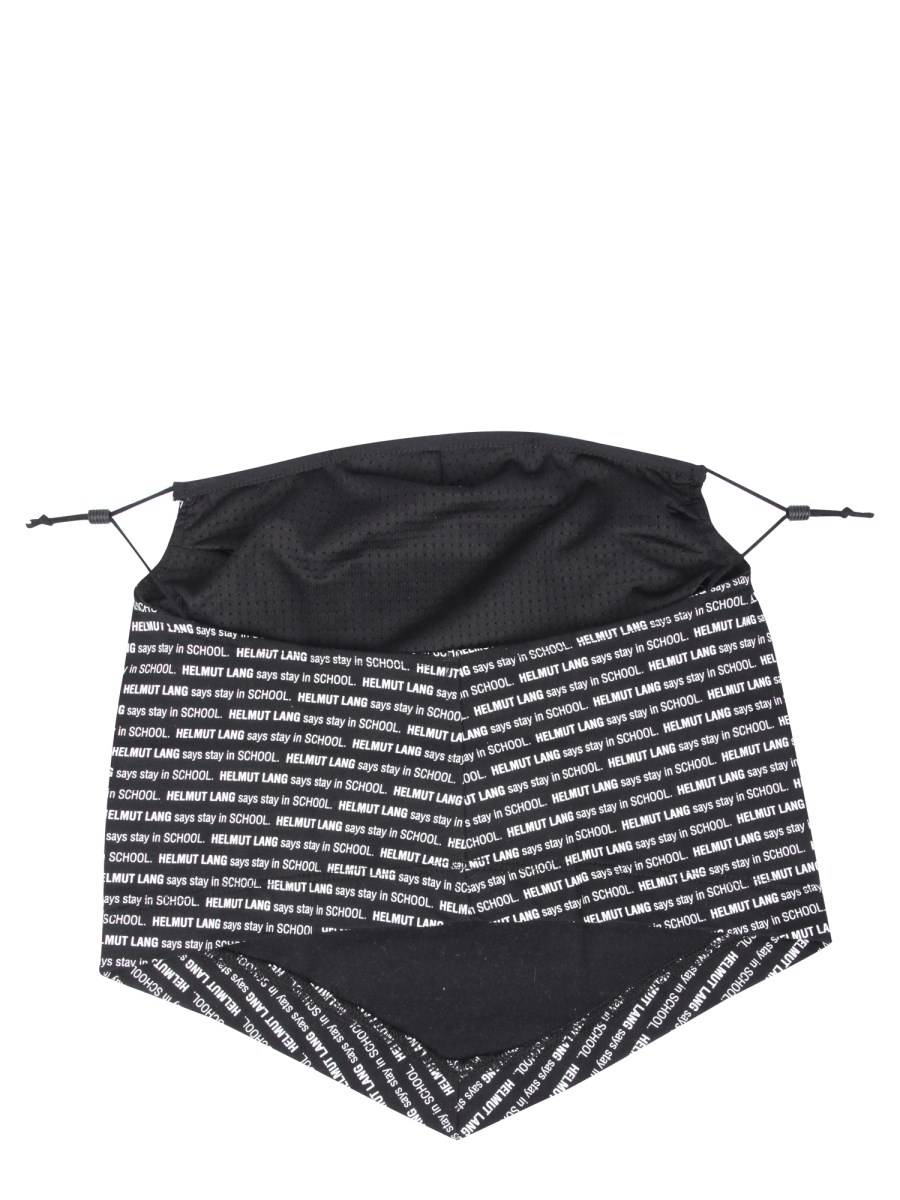 HELMUT LANG MASHERINA BANDANA IN COTONE CON STAMPA SAYS STAY IN SCHOOL