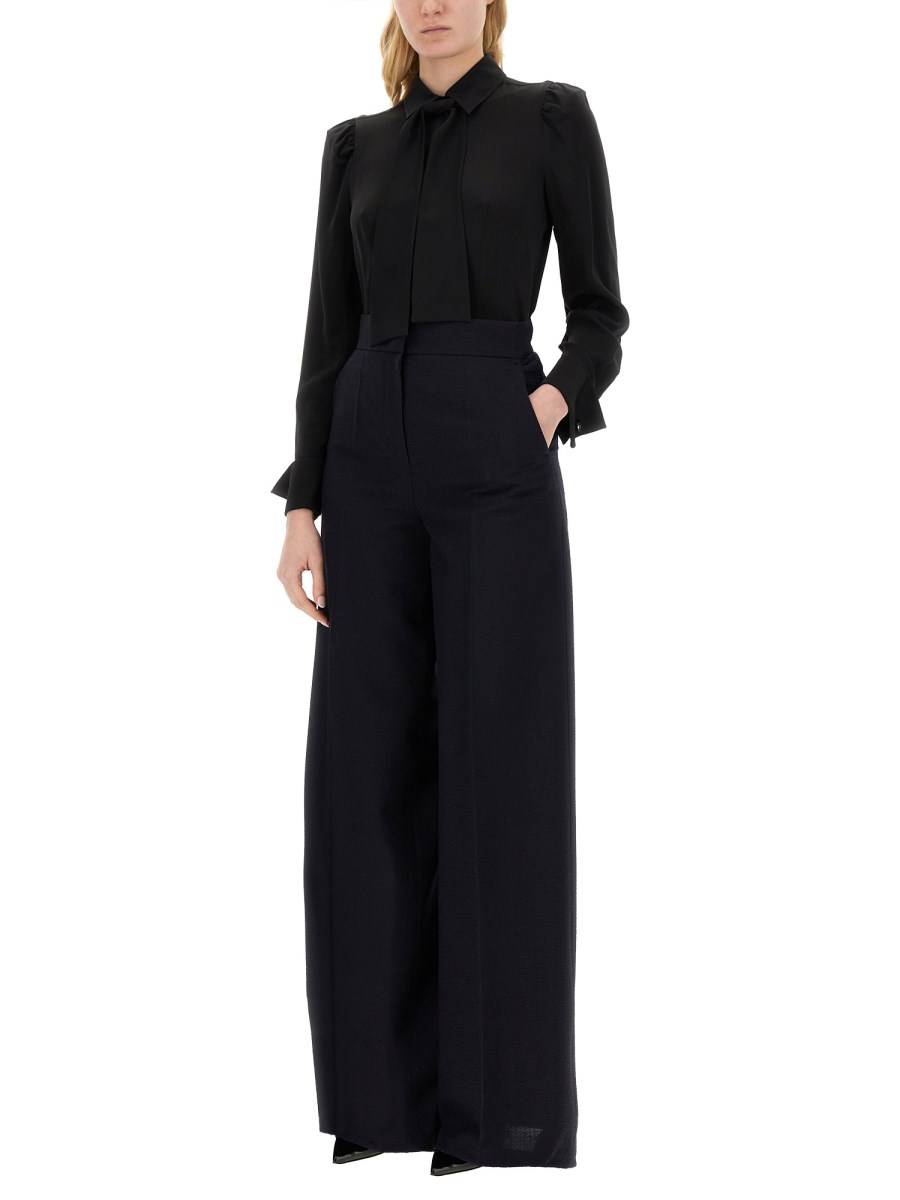 MAX MARA CAMICIA IN SETA CON FIOCCO