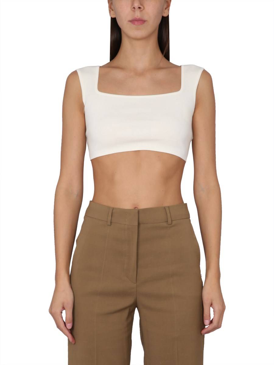 MAX MARA CROP TOP FULMINE IN COTONE