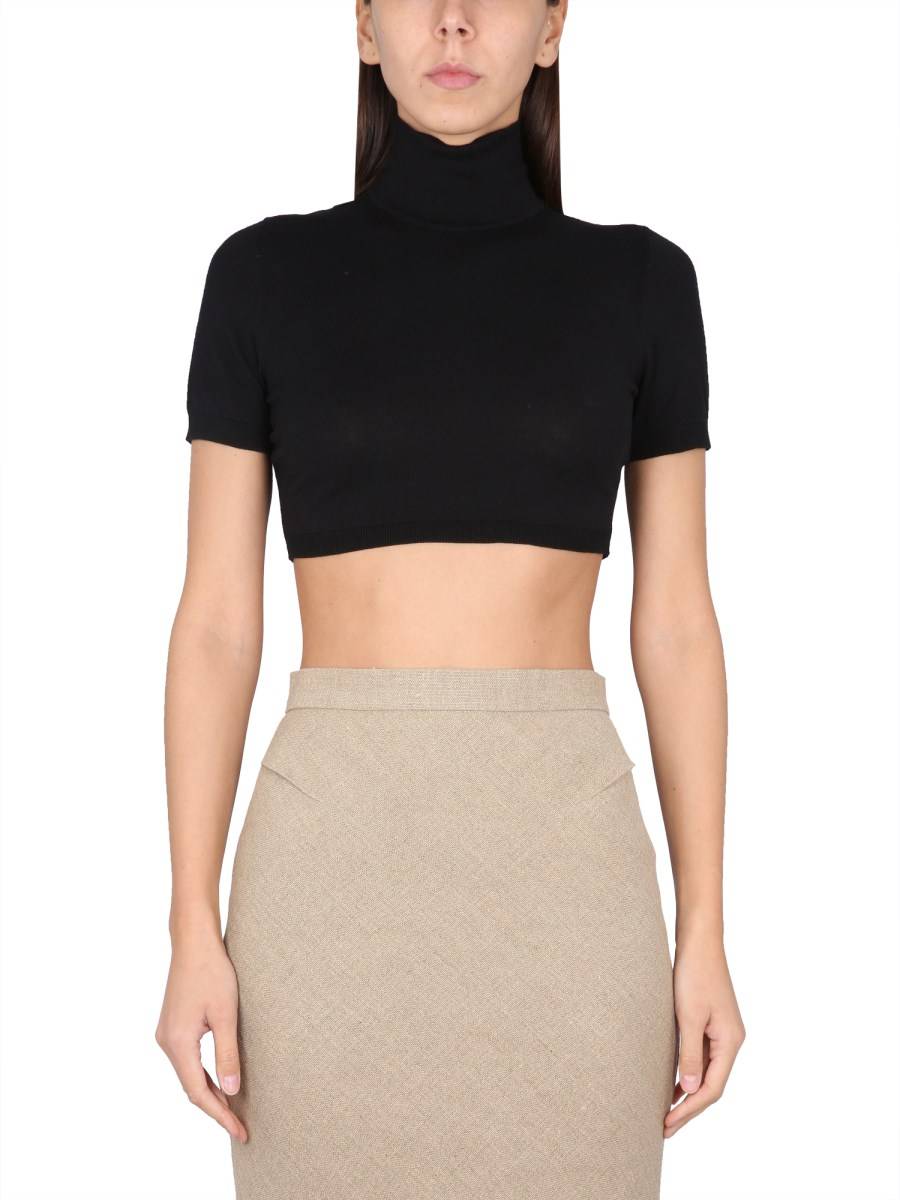 MAX MARA CROPPED TOP IN COTONE