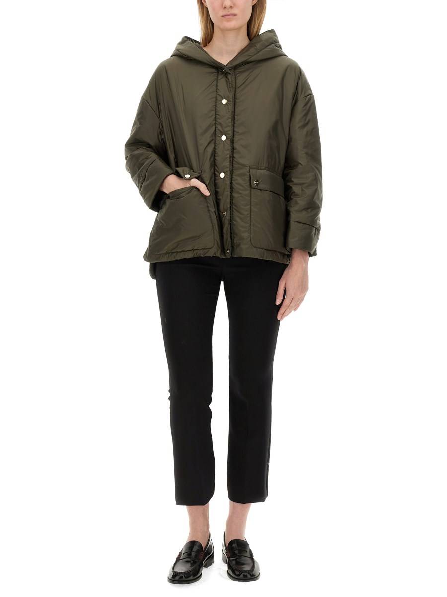 MAX MARA GIACCA "GREENMO THE CUBE" CON CAPPUCCIO