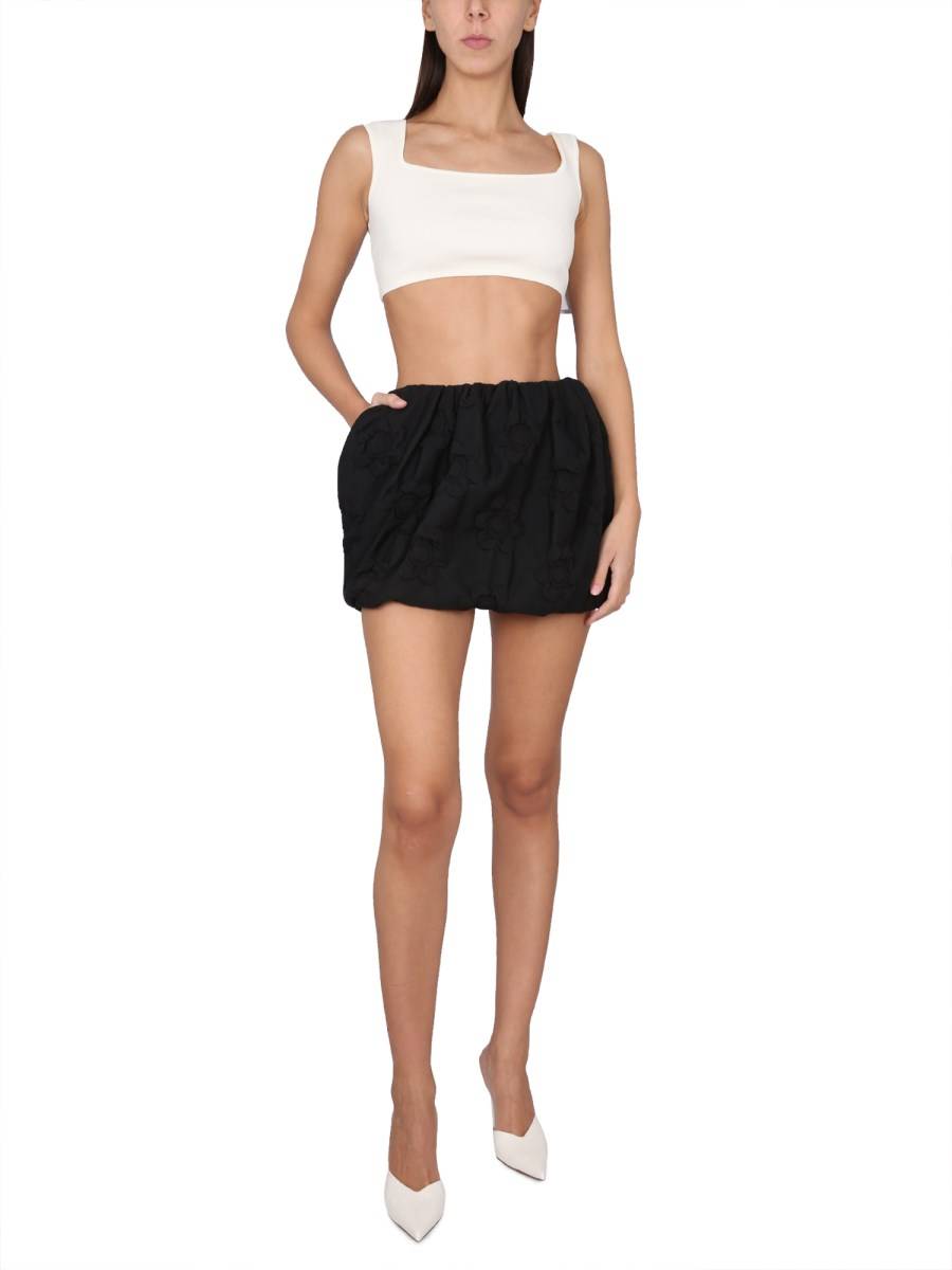 MAX MARA GONNA IN MISTO COTONE CON MOTIVO FLOREALE