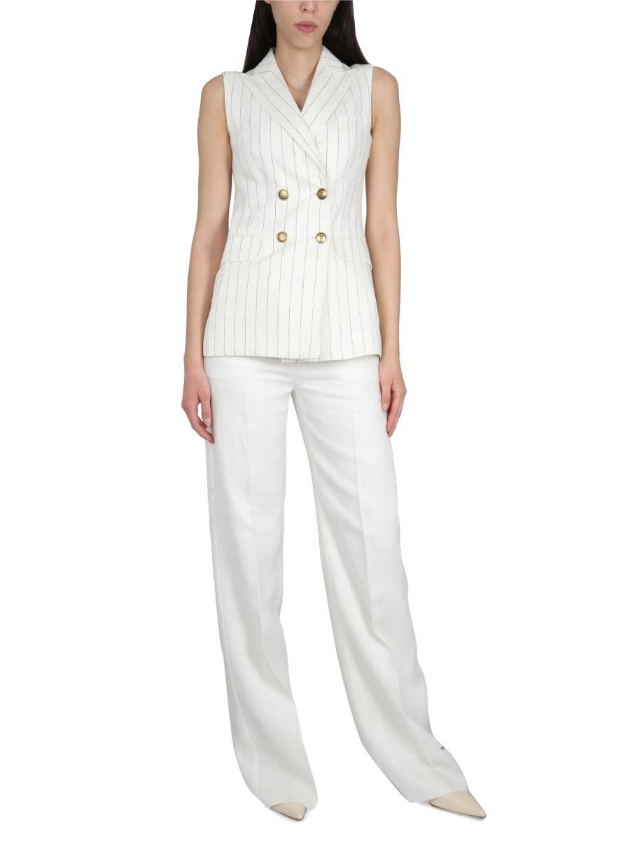 MAX MARA PANTALONE IN COTONE CRêPE