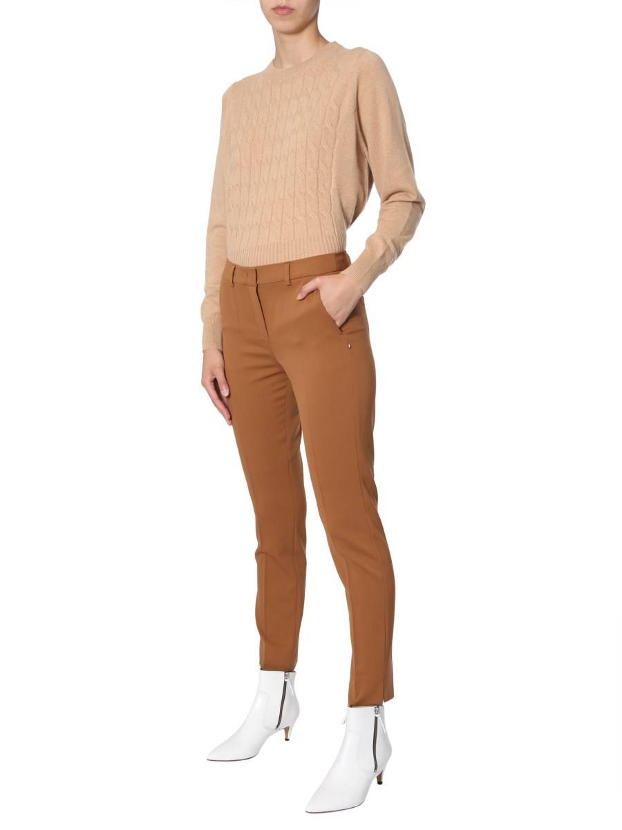MAX MARA PANTALONE MORETTO IN LANA VERGINE