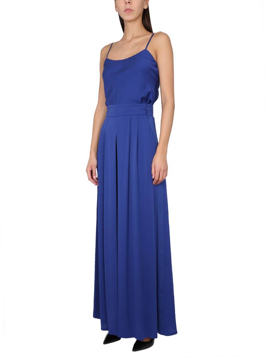 MAX MARA PANTALONE TUXEDO AMPIO IN SETA