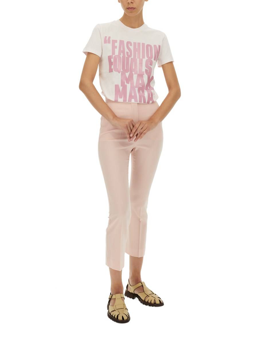 MAX MARA T-SHIRT FASHION EQUALS IN COTONE