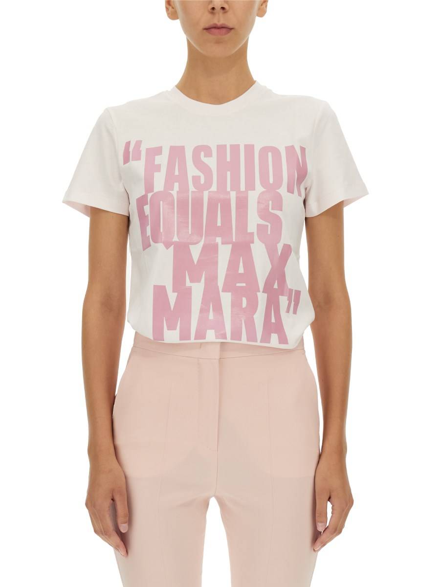 MAX MARA T-SHIRT FASHION EQUALS IN COTONE