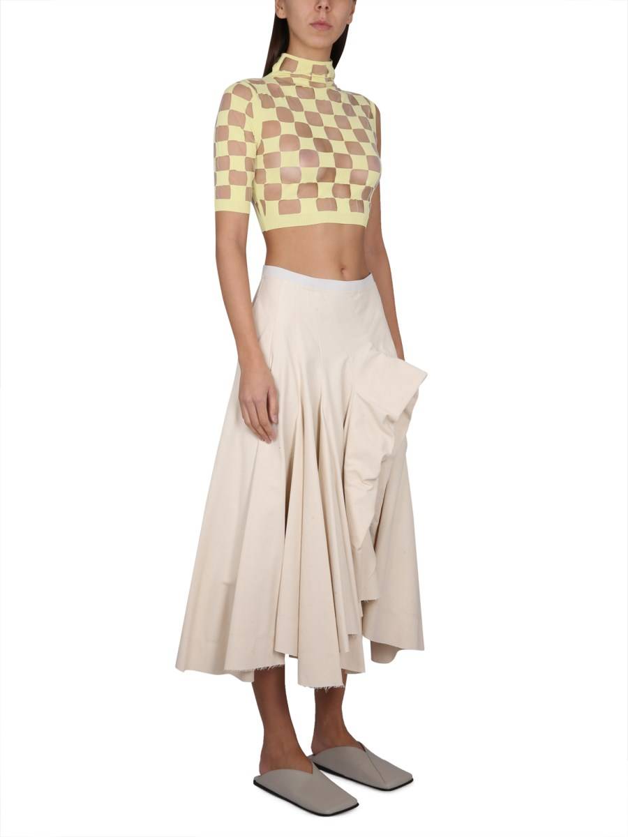 MAX MARA TOP ASIMMETRICO IN VISCOSA STRETCH
