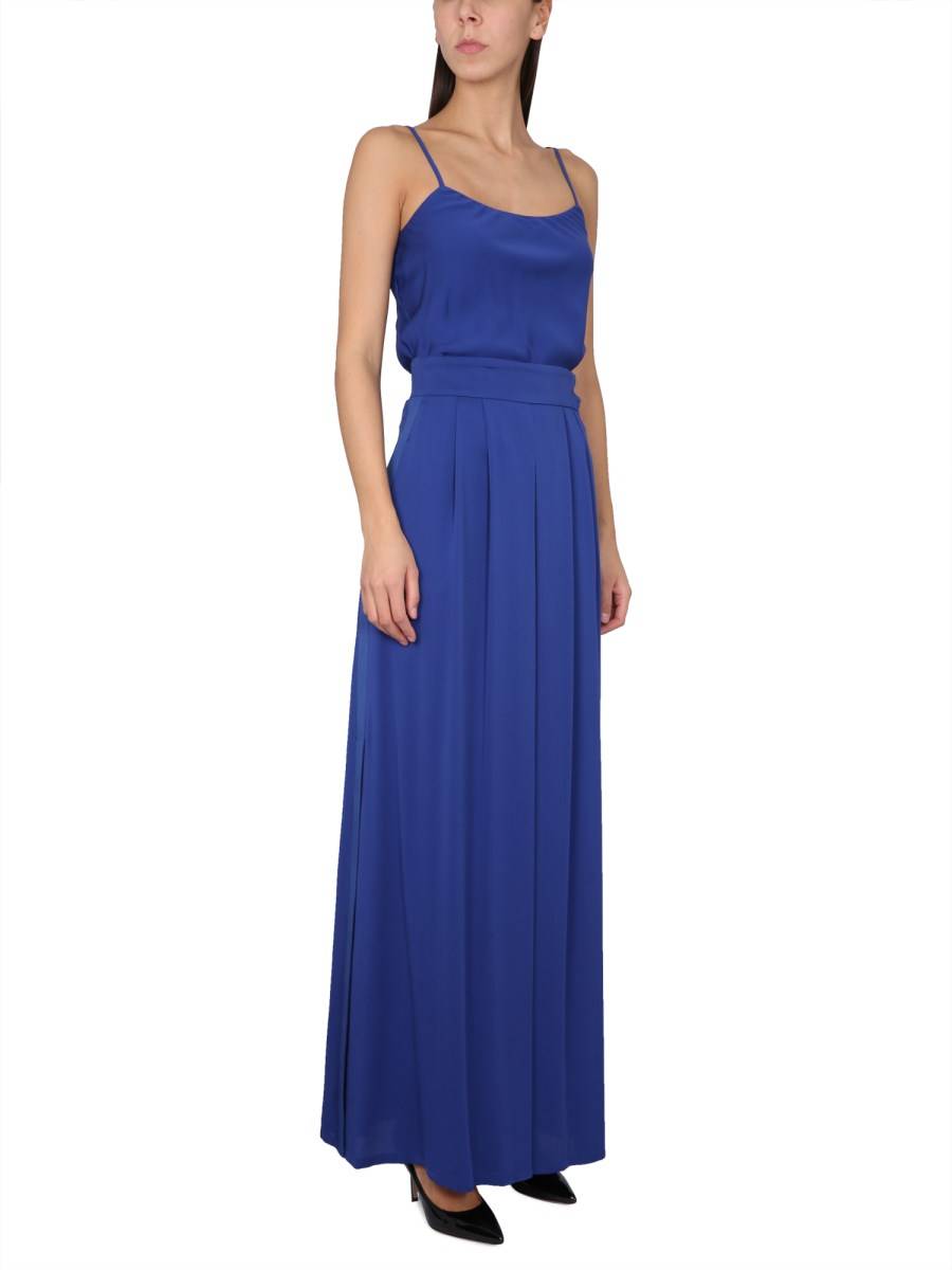 MAX MARA TOP TUXEDO IN CHARMEUSE DI SETA