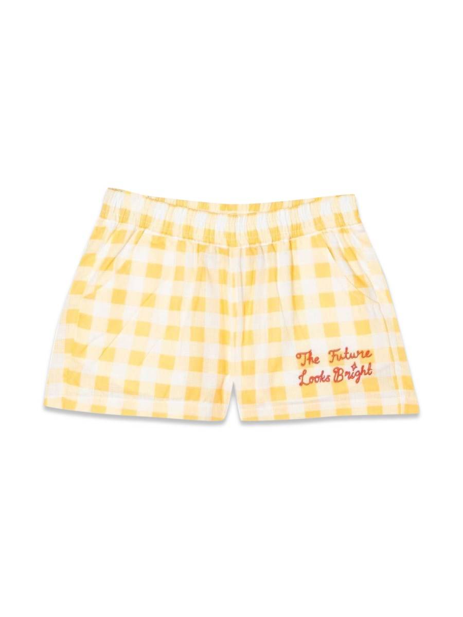 MINI RODINI GINGHAM CHECK WOVEN SHORTS