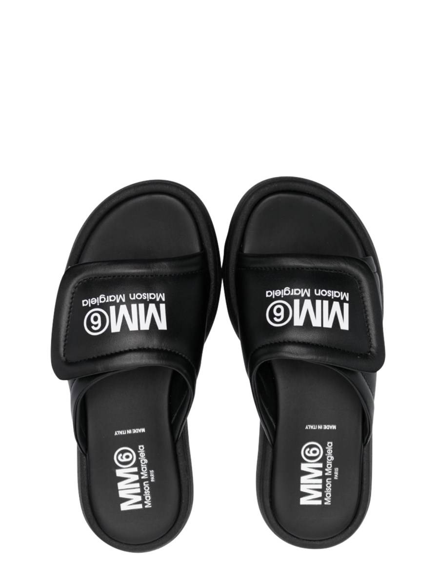 MM6 MAISON MARGIELA CHUNKY SOLE MULES MAXI LOGO